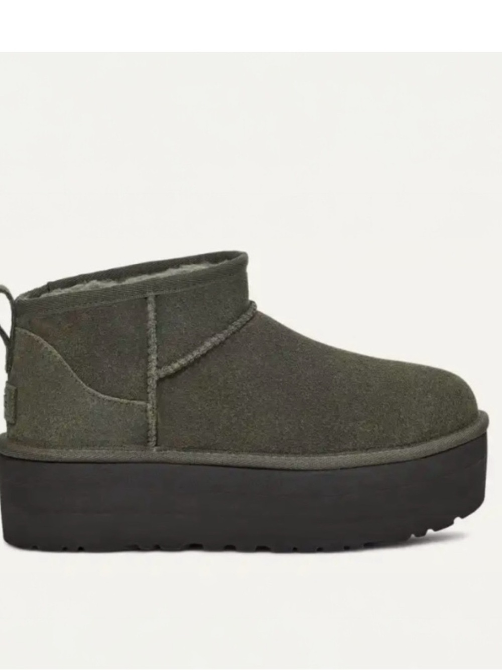 UGG Classic Ultra Mini Platform Forest Night Suede Boots Size 11